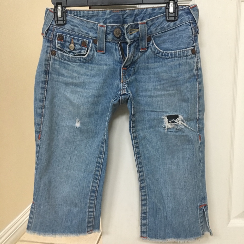 True Religion Distressed Shorts